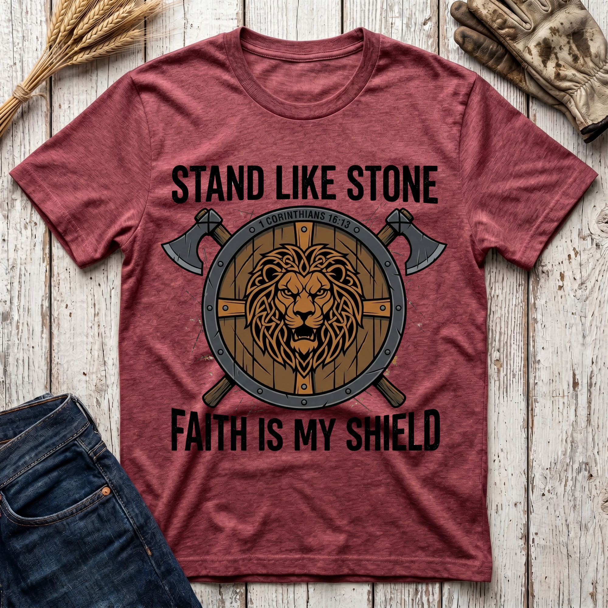 Stand Like Stone Faith is my Shield T-Shirt
