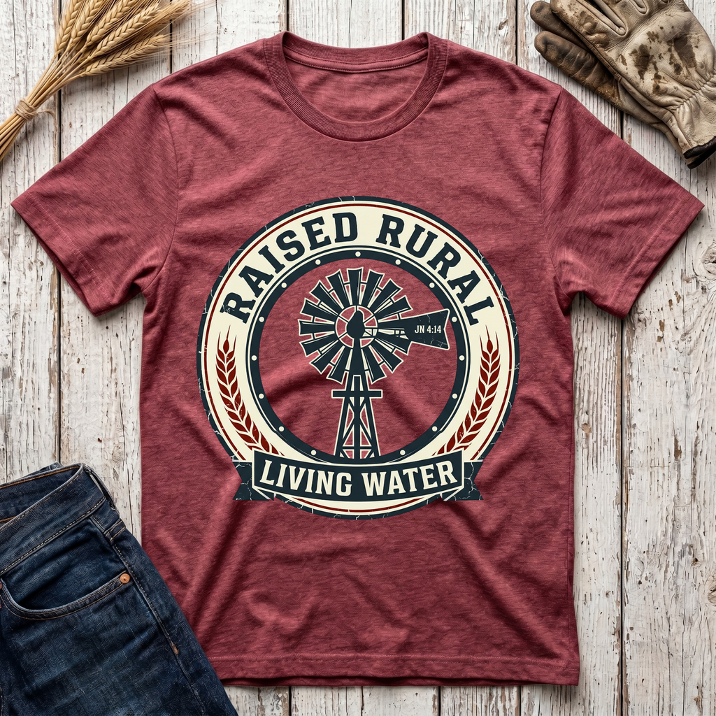 Raised Rural Living Water T-Shirt