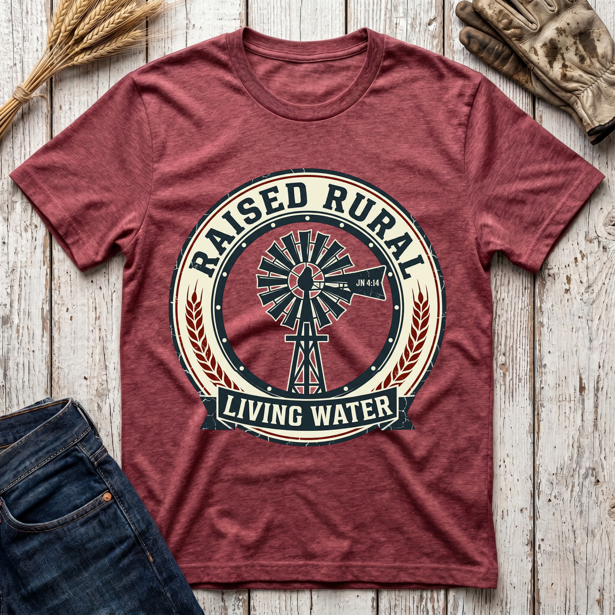 Raised Rural Living Water T-Shirt