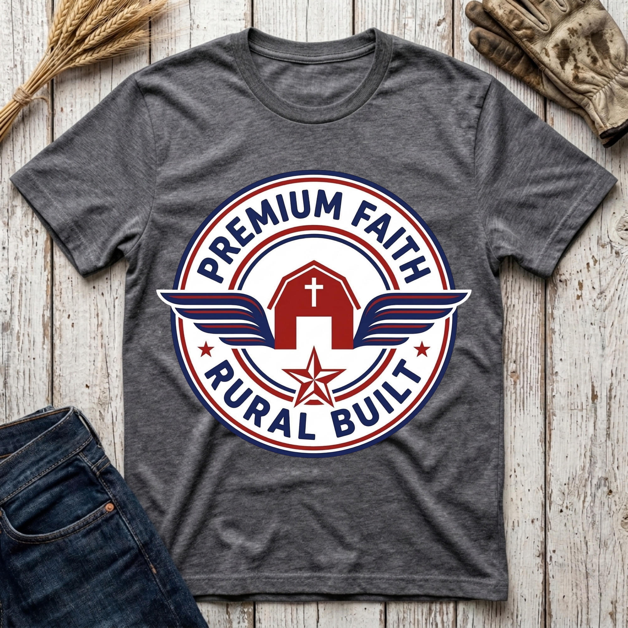 Premium Faith Rural Built T-Shirt