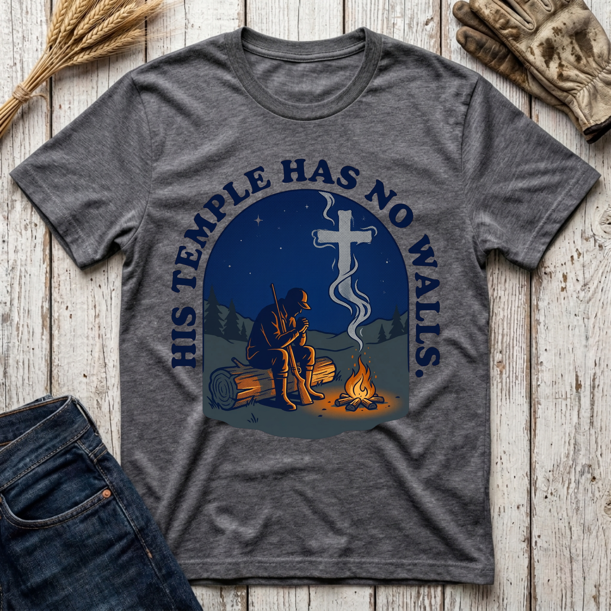 His Temple Has No Walls T-Shirt