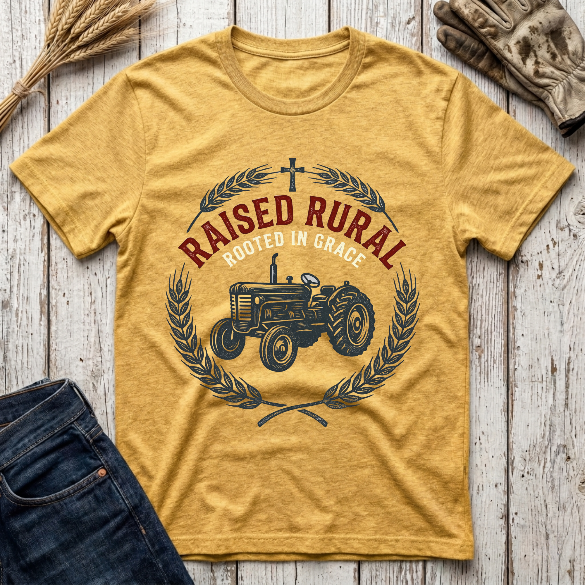 Raised Rural Rooted in Grace T-Shirt