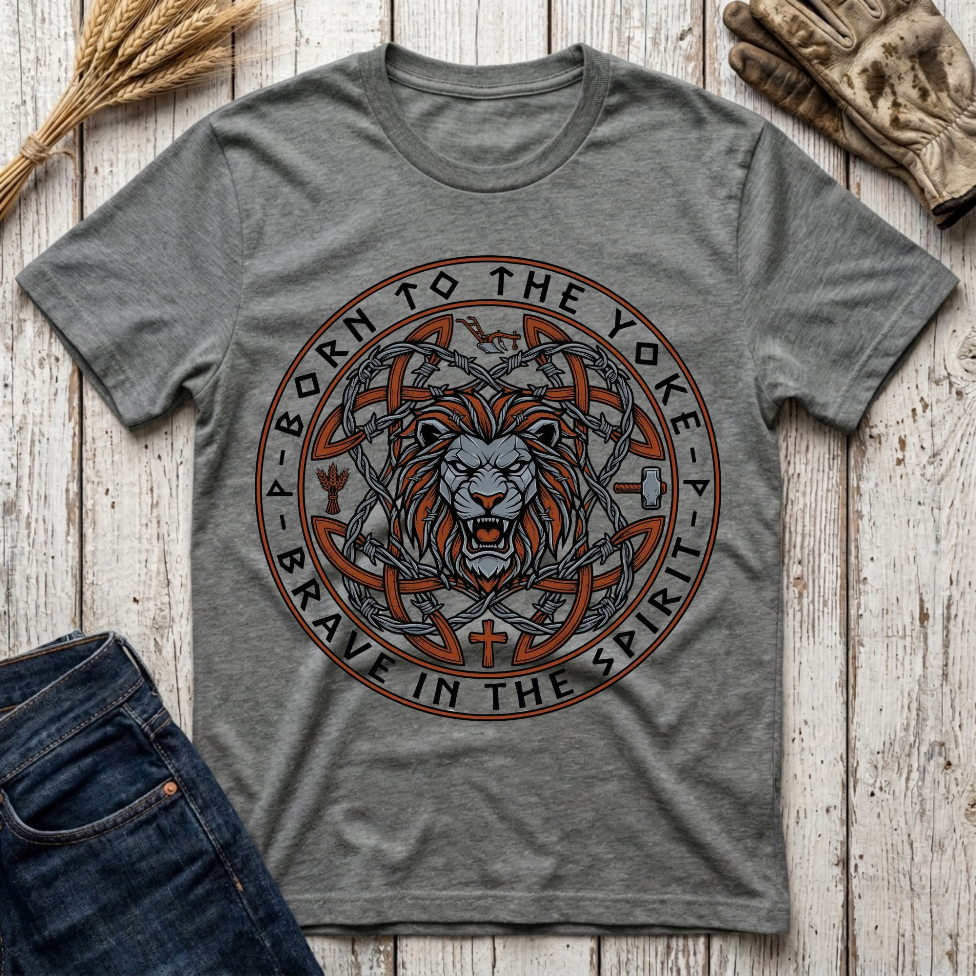 Born to the Yoke Brave in the Spirit T-Shirt