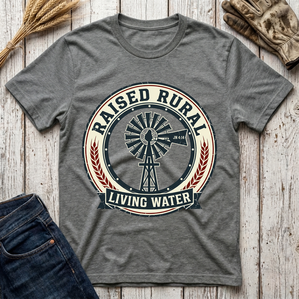 Raised Rural Living Water T-Shirt