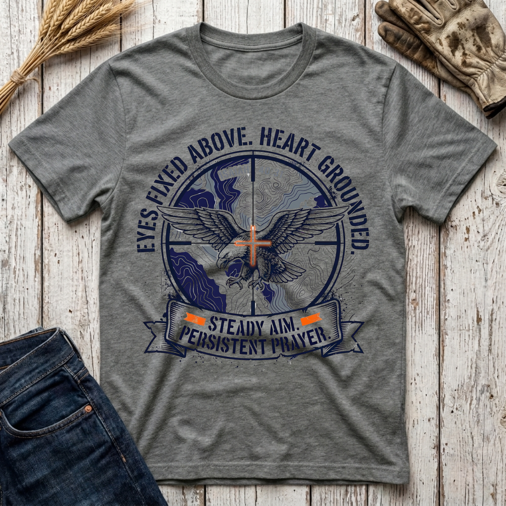 Eyes Fixed Above T-Shirt
