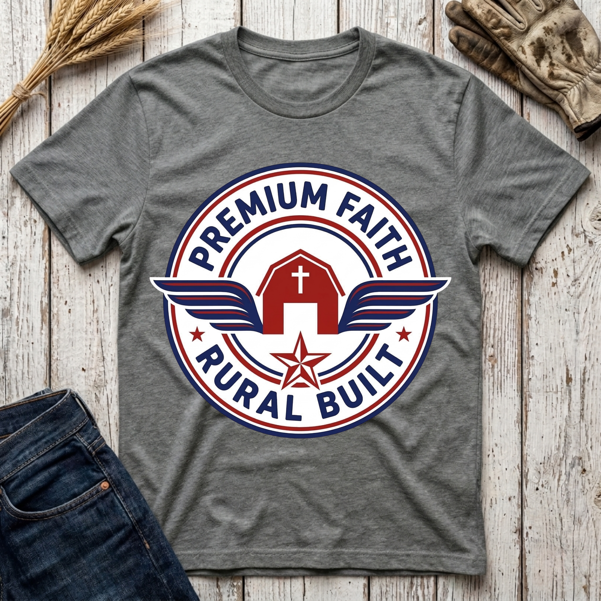 Premium Faith Rural Built T-Shirt