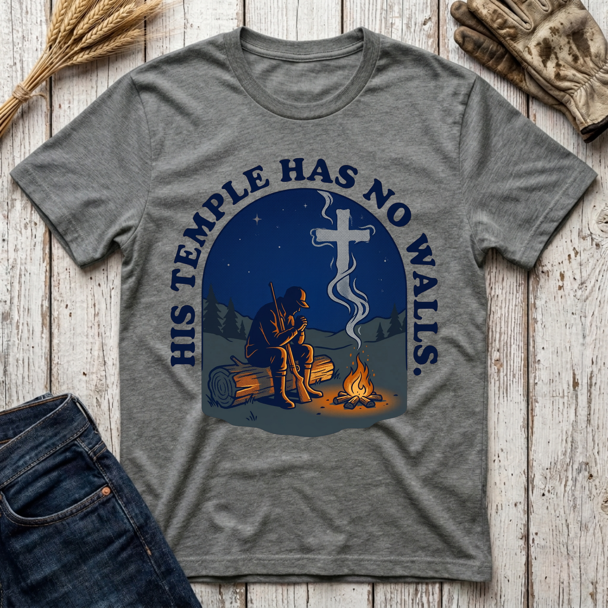 His Temple Has No Walls T-Shirt
