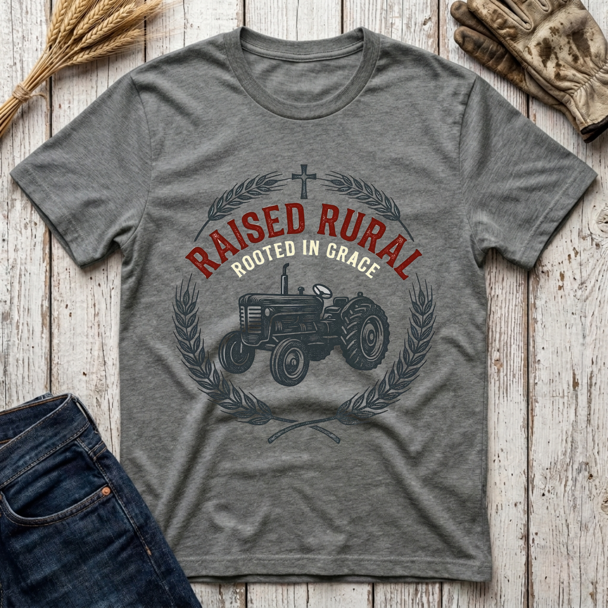Raised Rural Rooted in Grace T-Shirt