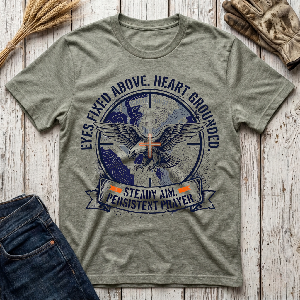 Eyes Fixed Above T-Shirt
