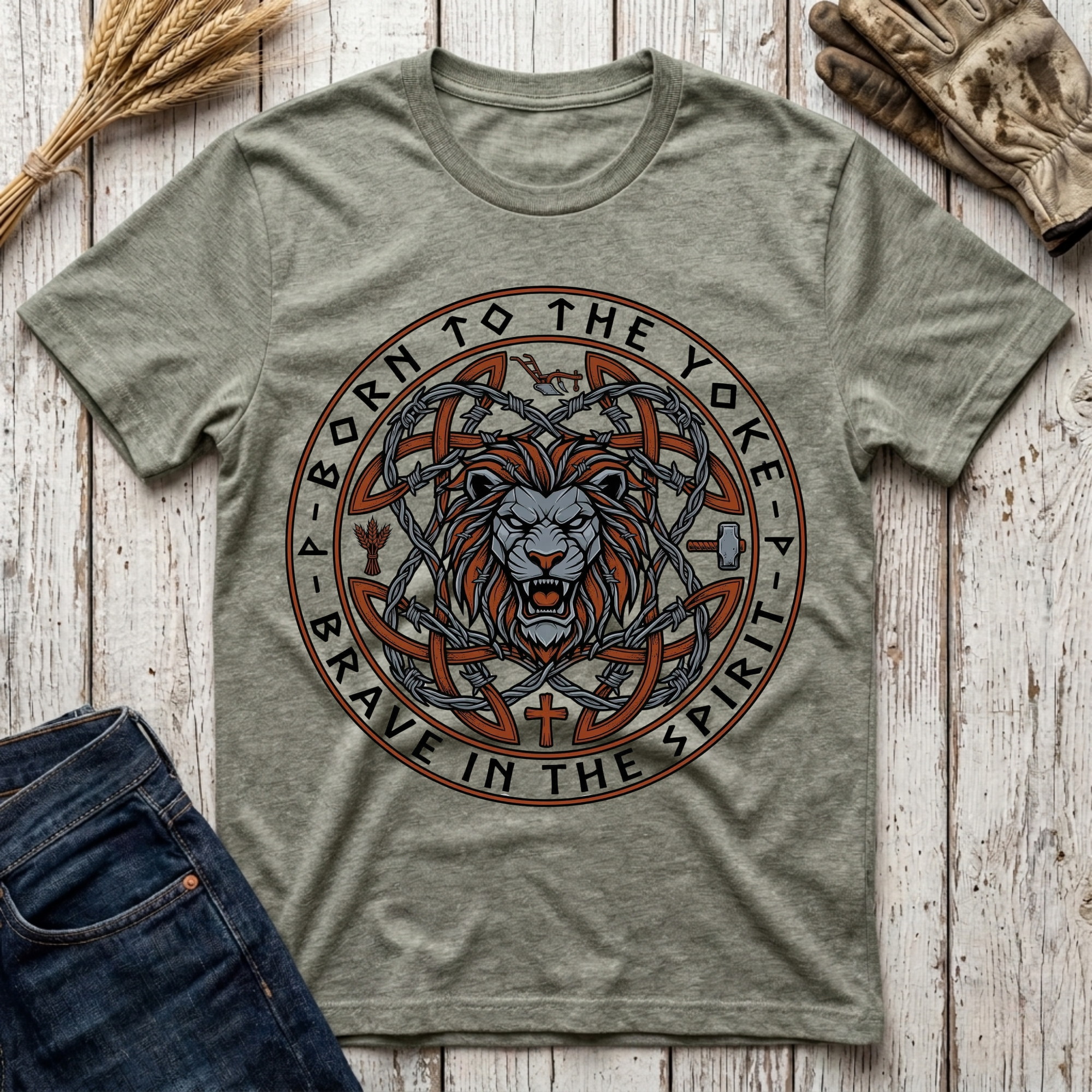 Born to the Yoke Brave in the Spirit T-Shirt