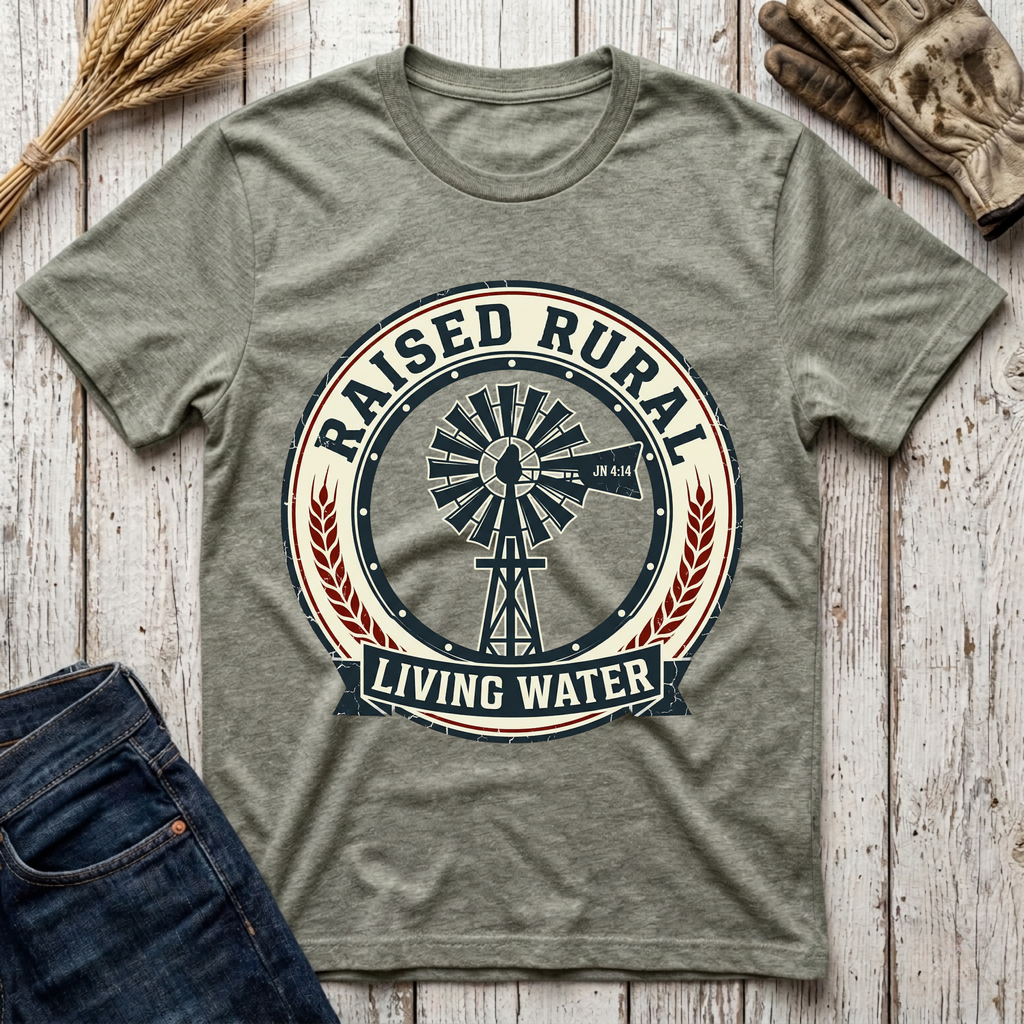 Raised Rural Living Water T-Shirt