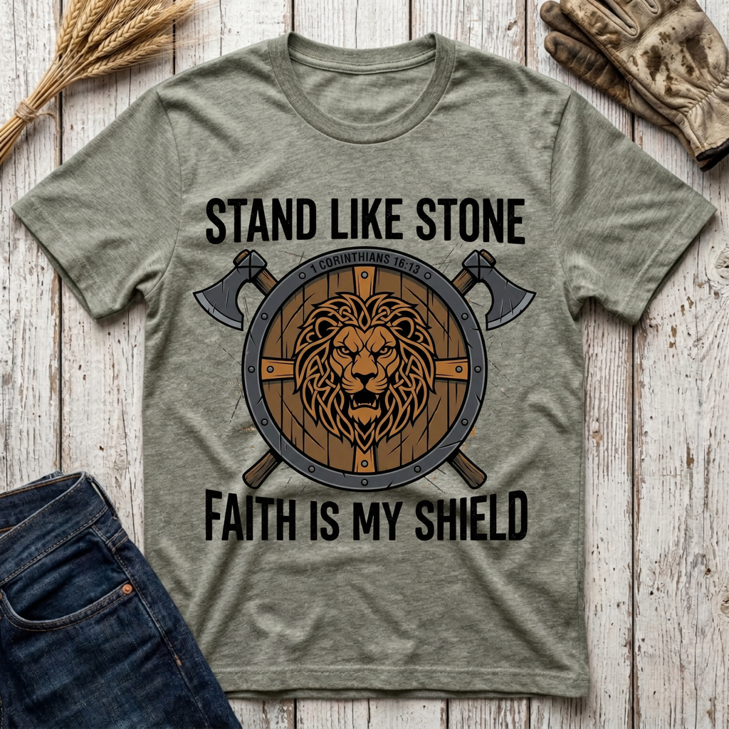 Stand Like Stone Faith is my Shield T-Shirt