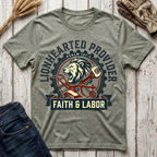 Lionhearted Provider Faith & Labor T-Shirt
