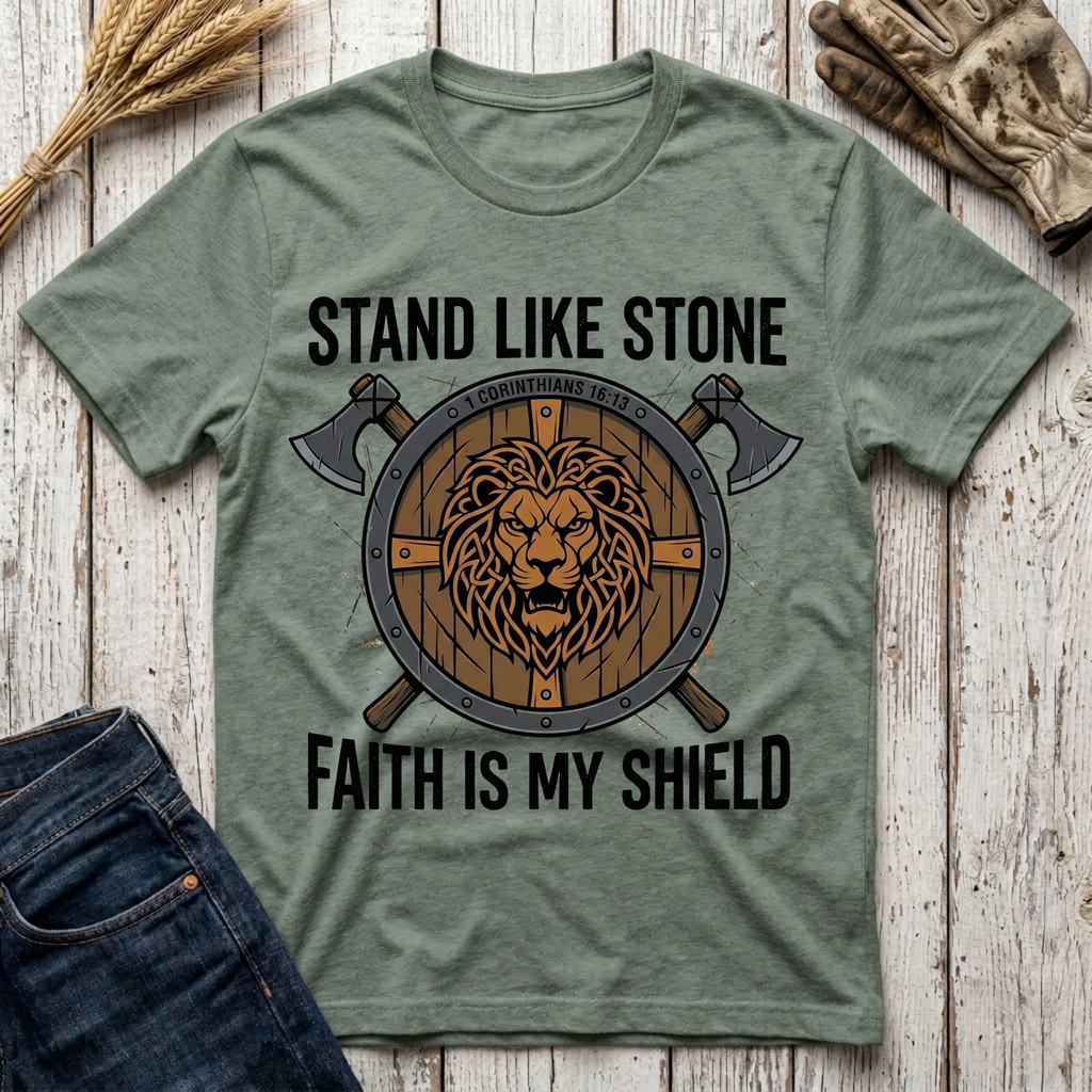 Stand Like Stone Faith is my Shield T-Shirt
