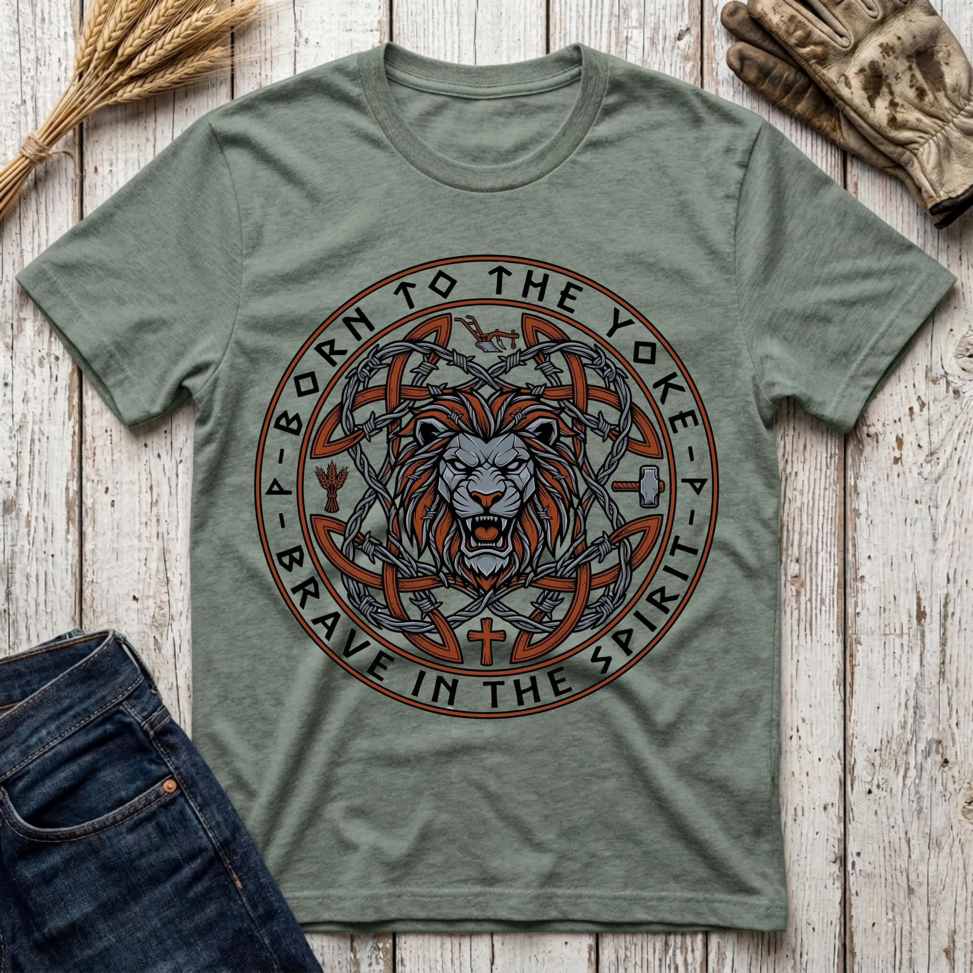 Born to the Yoke Brave in the Spirit T-Shirt