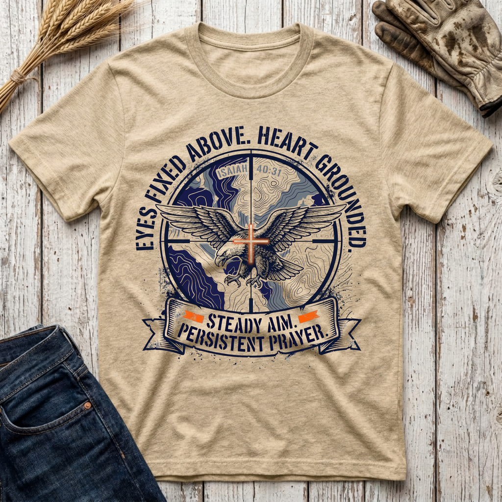 Eyes Fixed Above T-Shirt