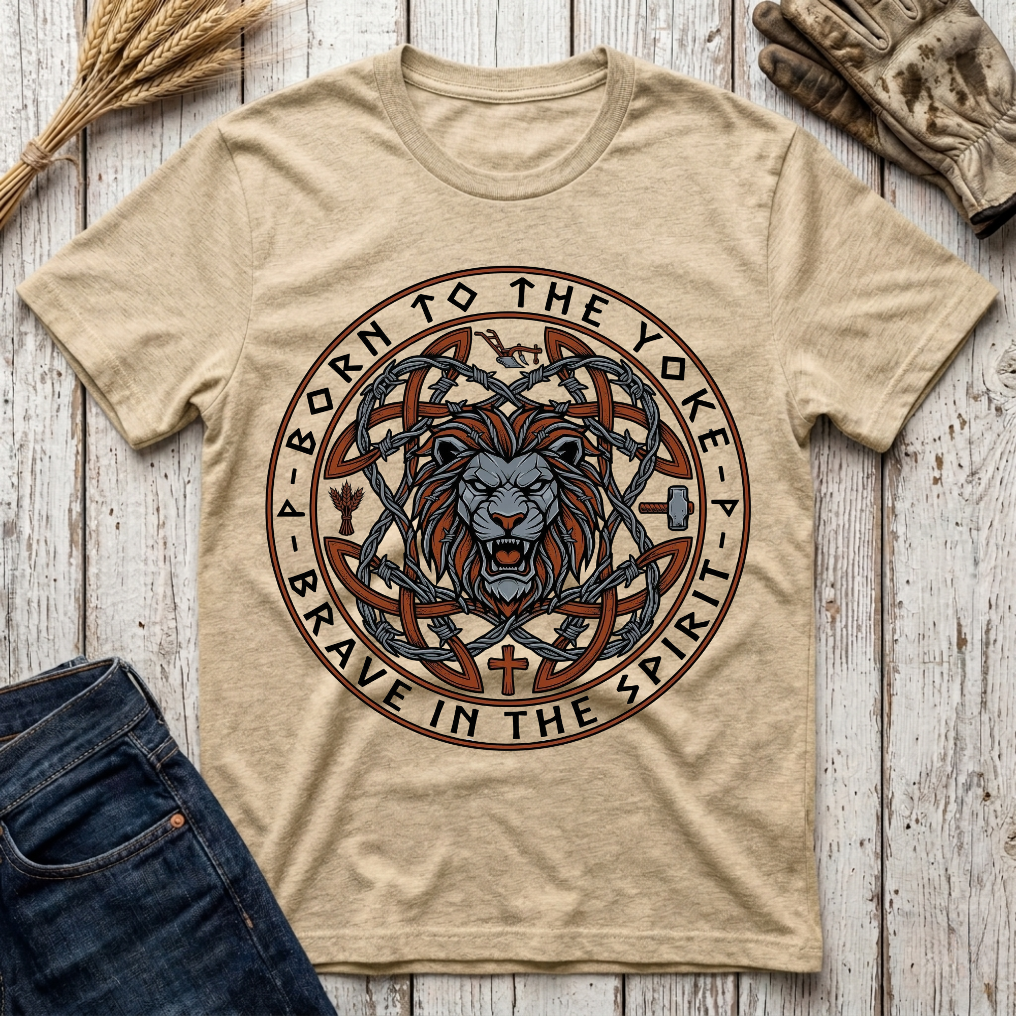 Born to the Yoke Brave in the Spirit T-Shirt