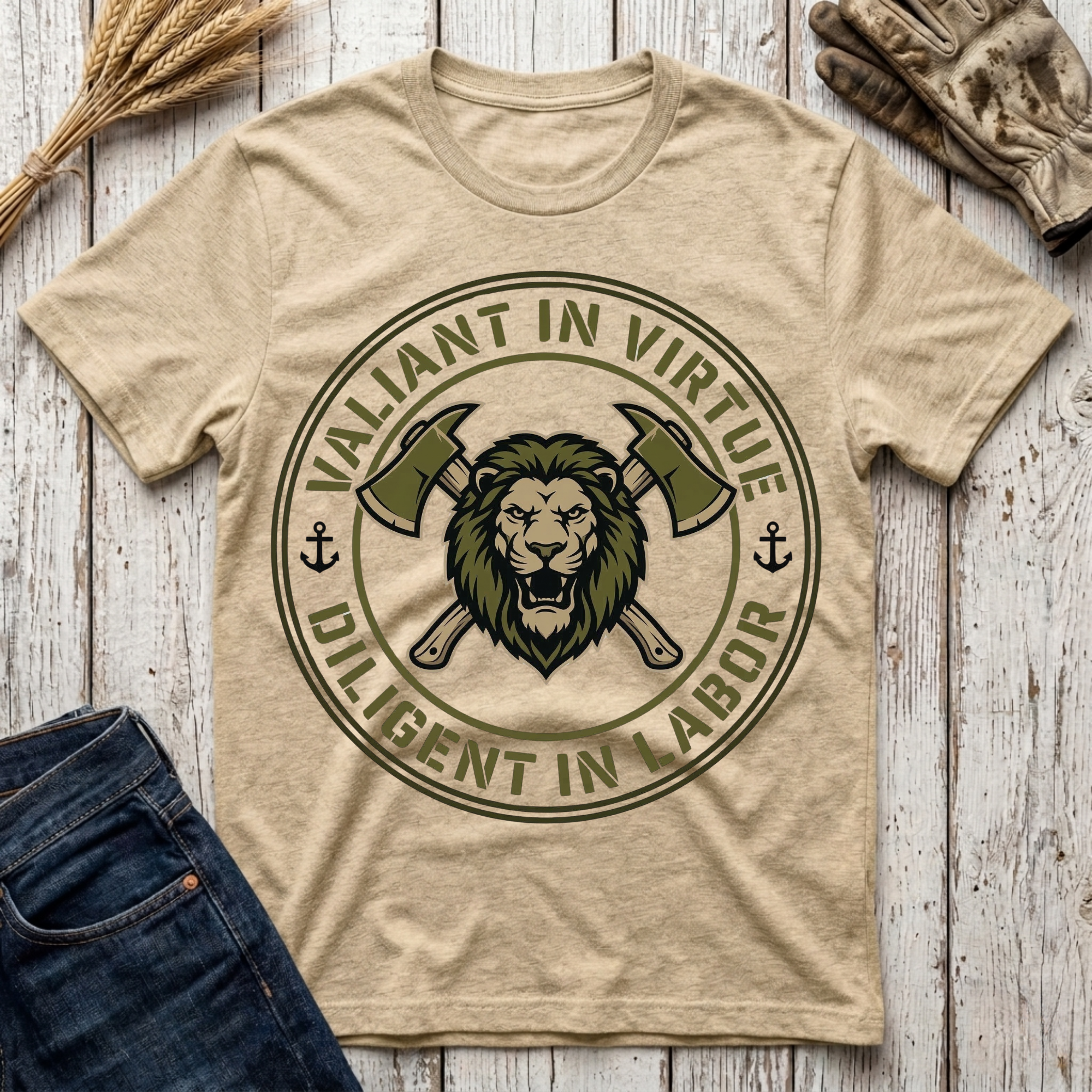 Valiant in Virtue Diligent in Labor T-Shirt