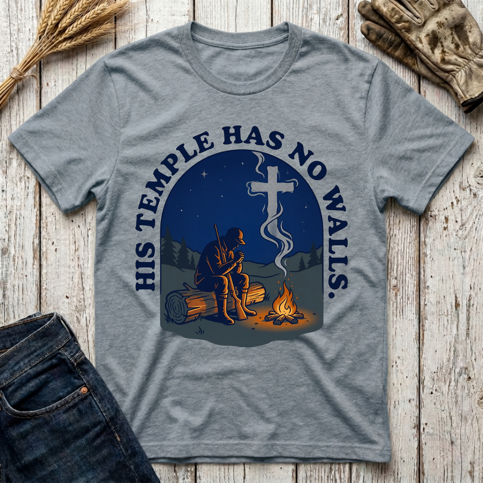 His Temple Has No Walls T-Shirt