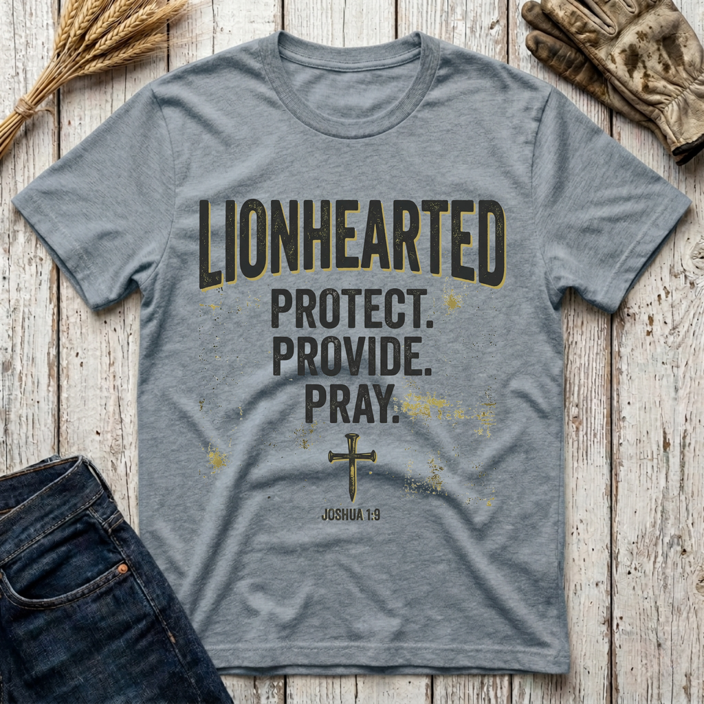 Lionhearted Protect Provide Pray T-Shirt