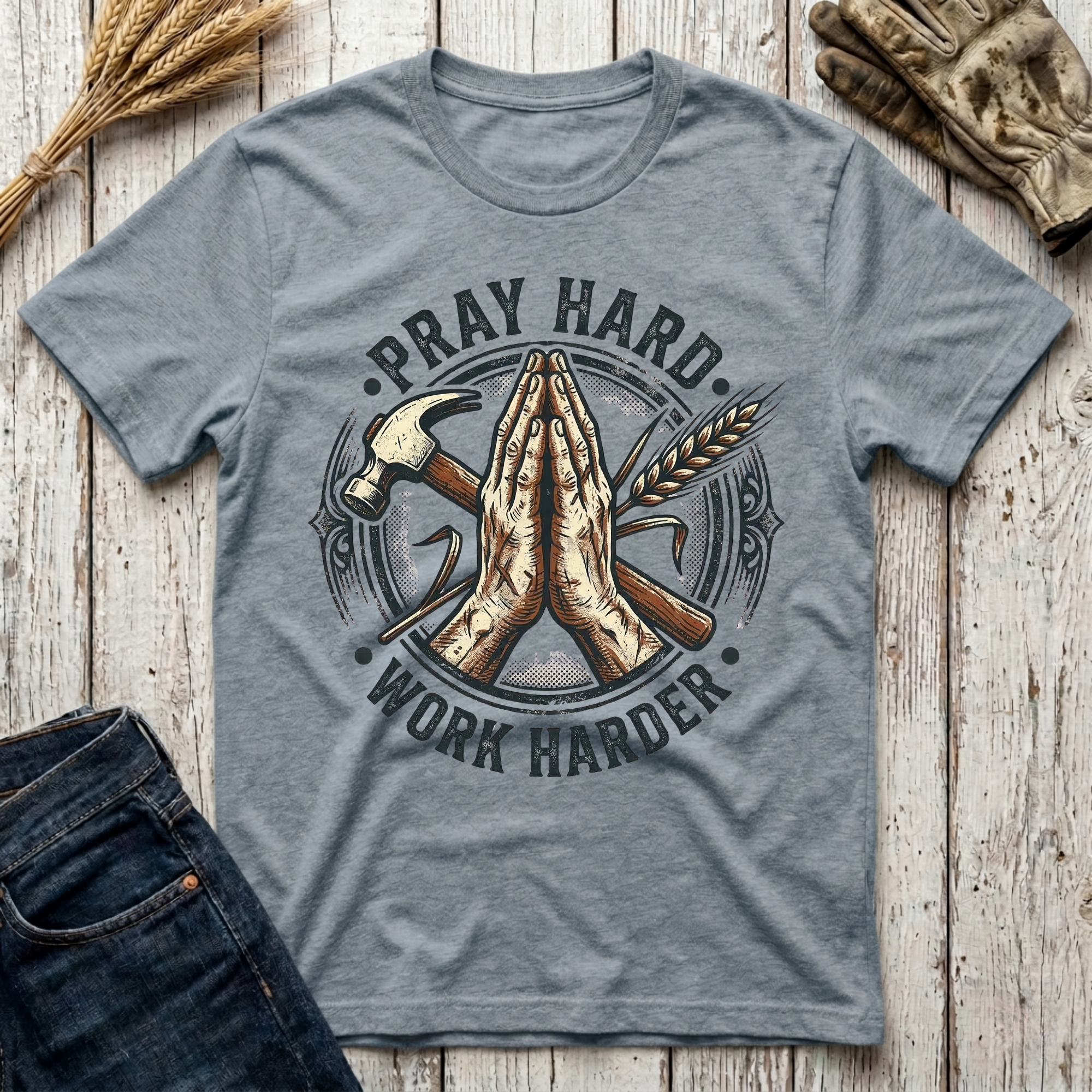Pray Hard Work Harder T-Shirt