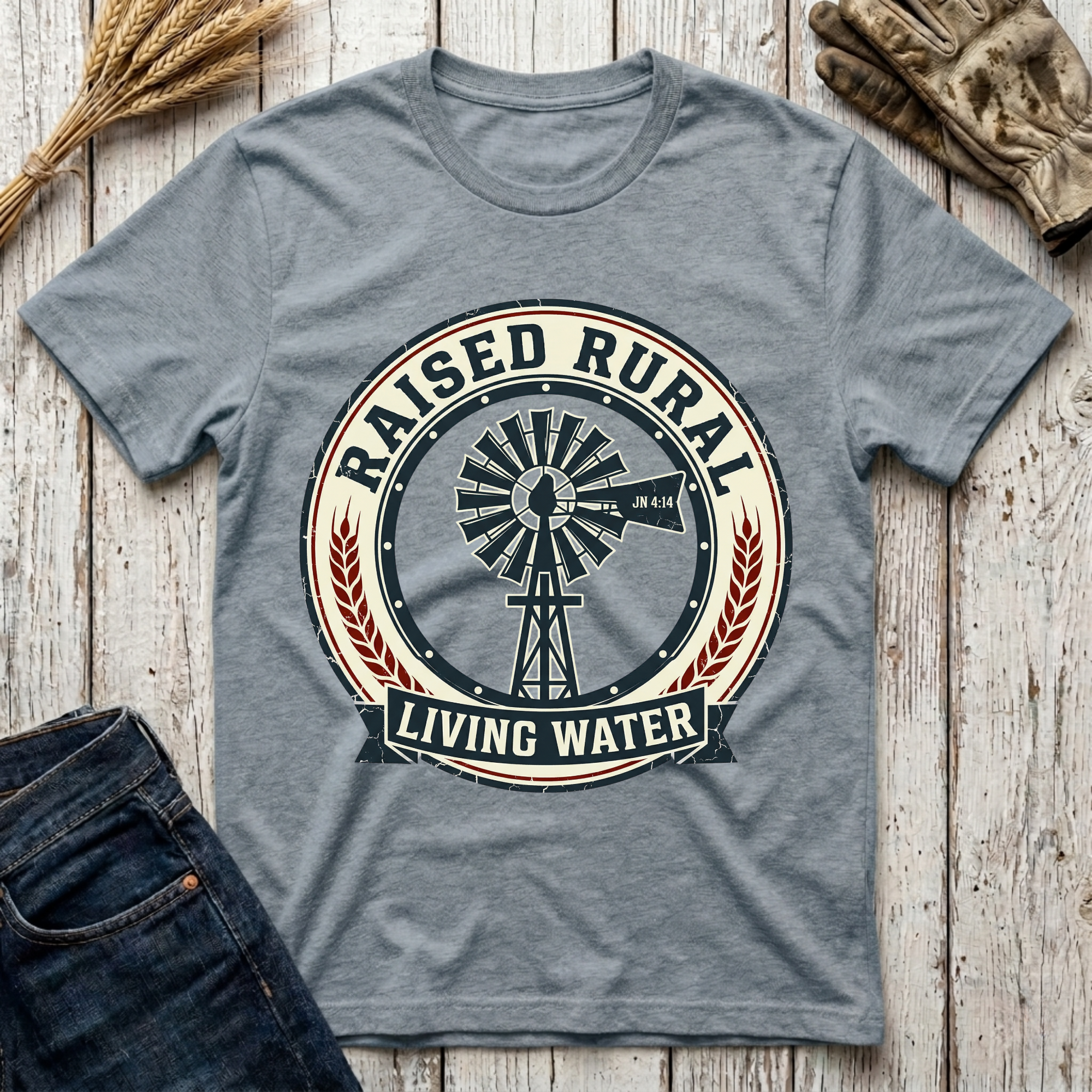 Raised Rural Living Water T-Shirt