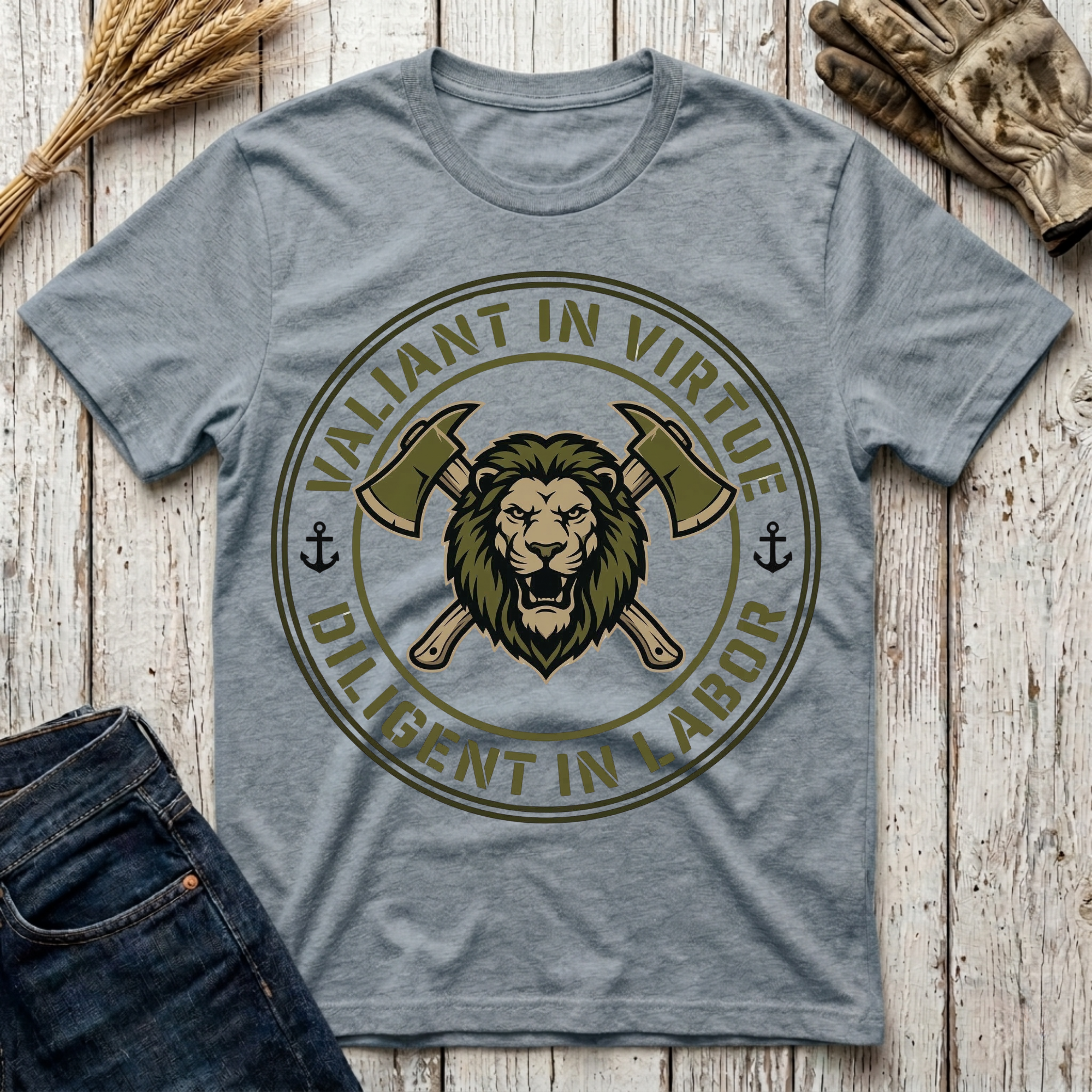 Valiant in Virtue Diligent in Labor T-Shirt