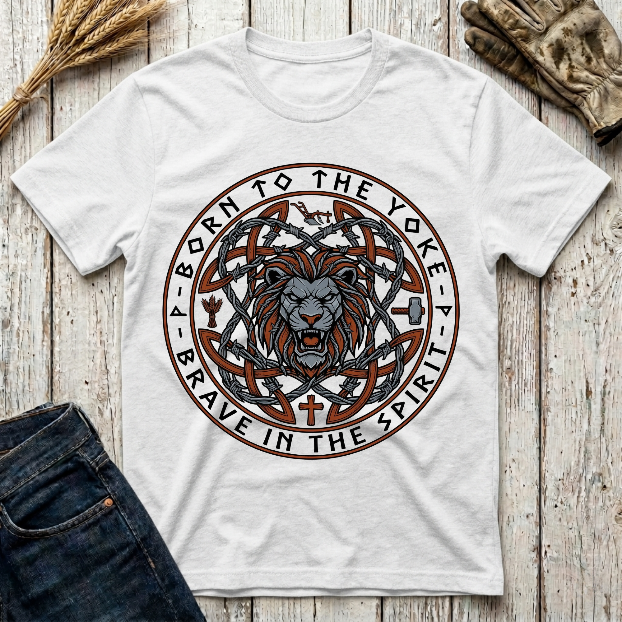 Born to the Yoke Brave in the Spirit T-Shirt