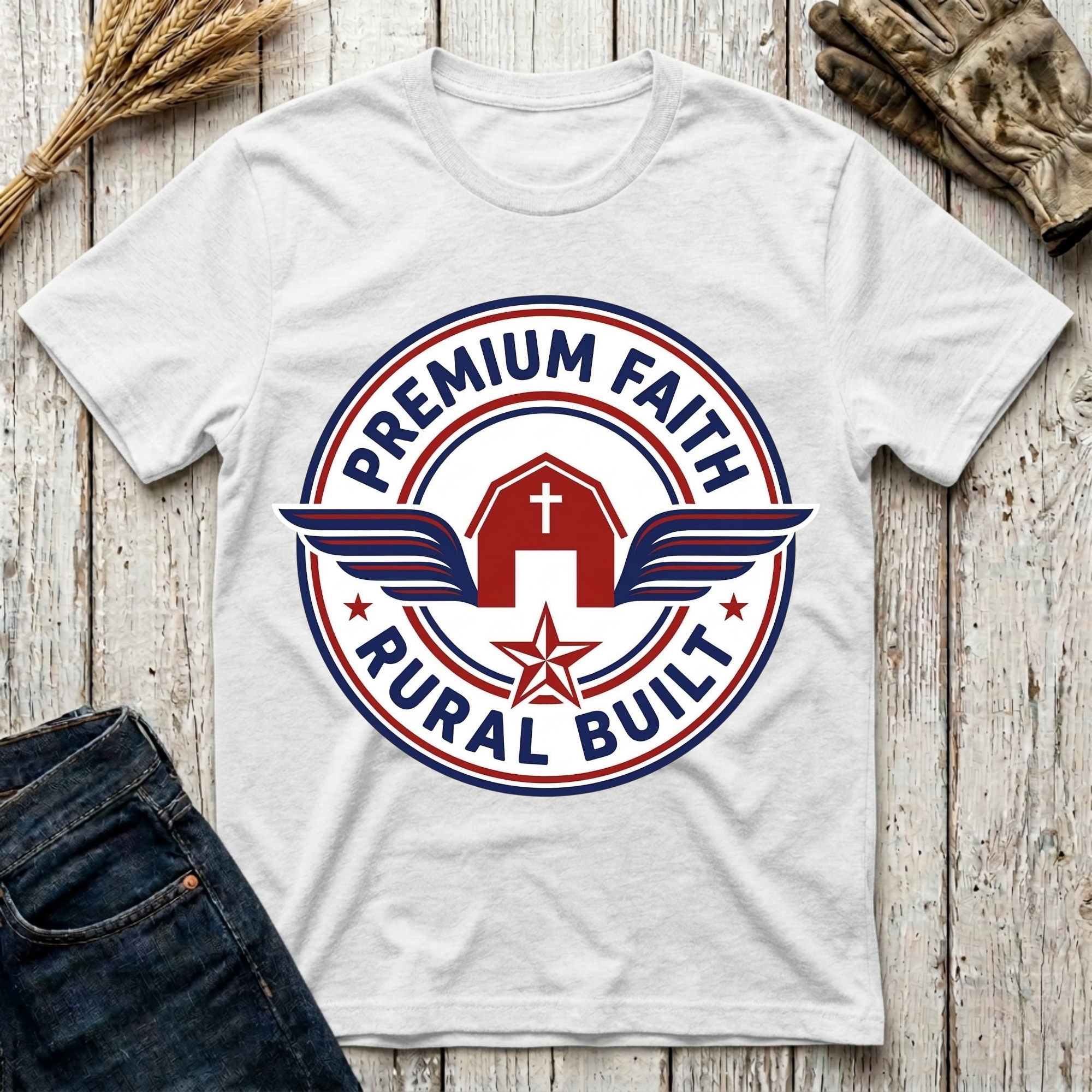 Premium Faith Rural Built T-Shirt