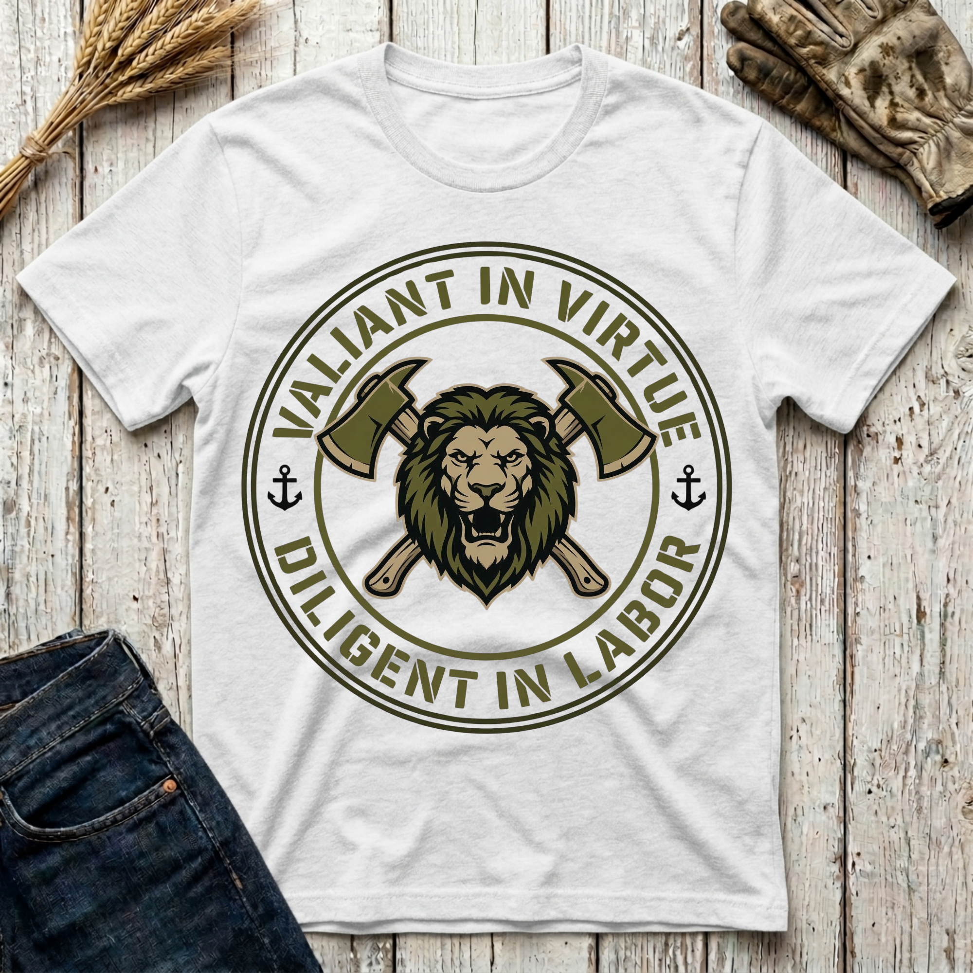 Valiant in Virtue Diligent in Labor T-Shirt