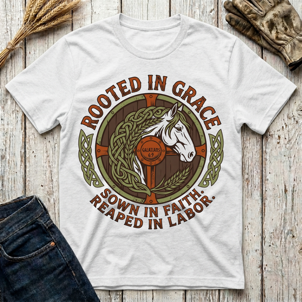 Rooted in Grace Sown in Faith Reaped in Labor T-Shirt